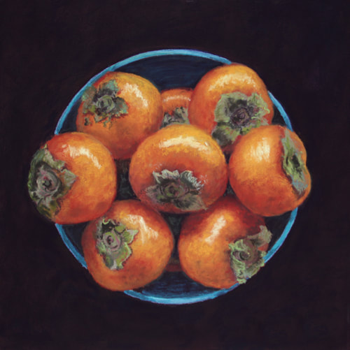Persimmons fruit painting